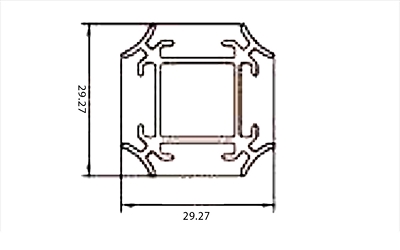 Profil aluminium untuk kabinet dan almari 
